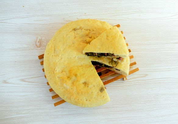 Focaccia salsiccia e cime di rapa