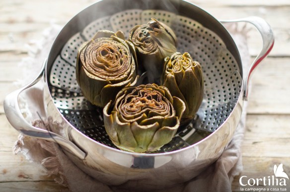 carciofi ripieni - step 1
