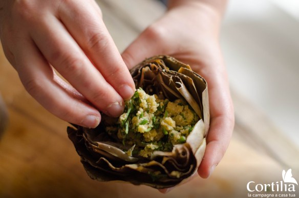 carciofi ripieni - step 2