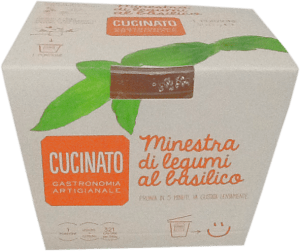 Minestra di legumi al basilico