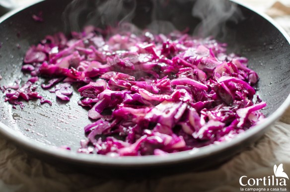 spaghetti cavolo rosso - step 2