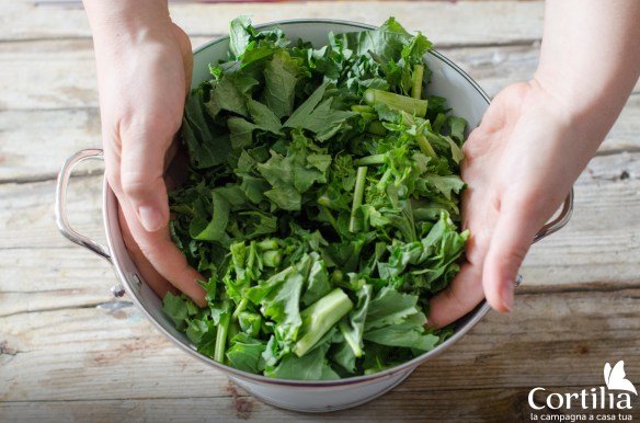 risotto cime di rapa e burrata - step 1