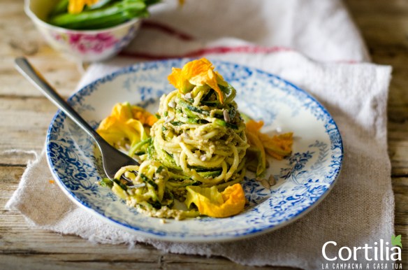 Spaghetti di zucchine al pesto R